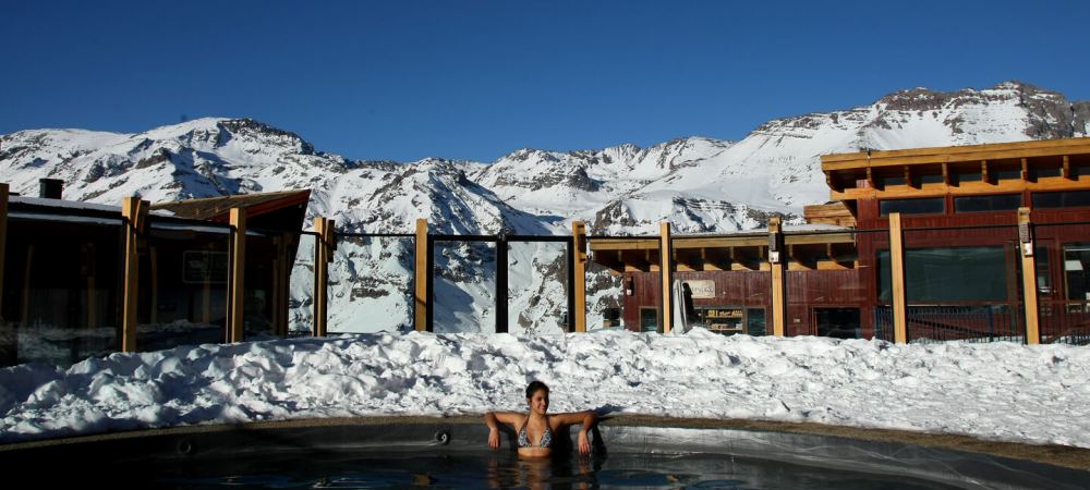 Esquiando en el Valle Nevado de Chile