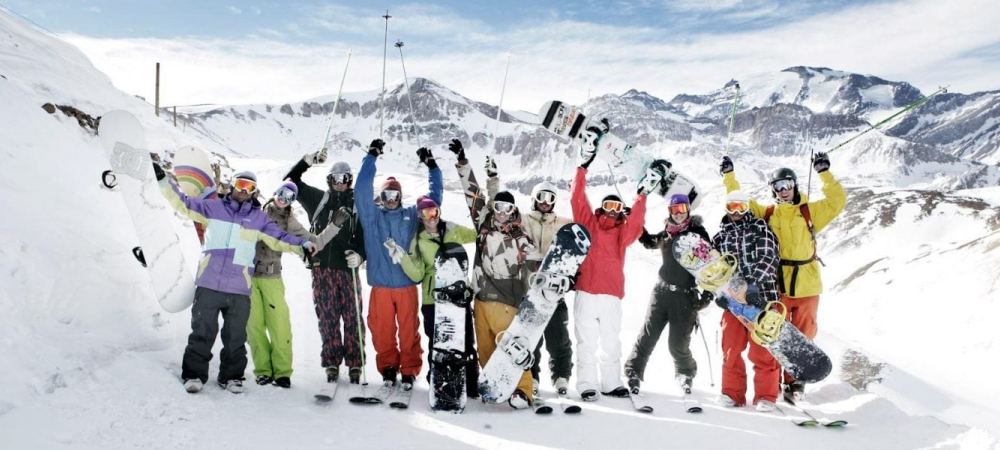 Esquiando en el Valle Nevado de Chile